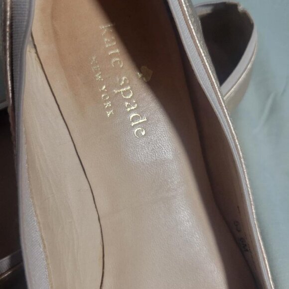 Women's Kate Spade Rose Gold Flats with Bows Sz 6M - Picture 6 of 10